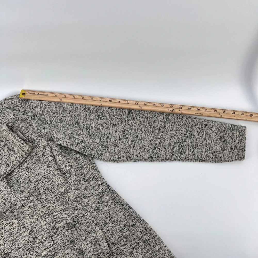 Columbia Womens Grey Marl Cowl Neck Button‎ Fleece Sweater Pullover Hood Large L